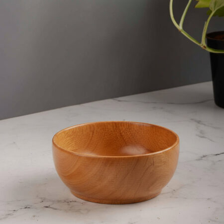 Zishta Neem Wood Serving Bowl Traditional Serveware