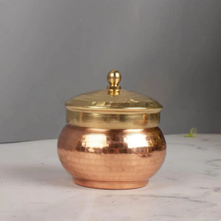 Zishta Copper Mukhwas Dabba Traditional Storage Container