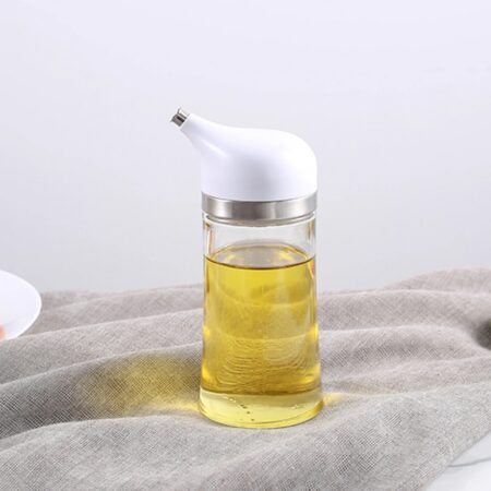 UMAI Small Glass Oil Dispenser with Leakproof Lid | 140ml | White