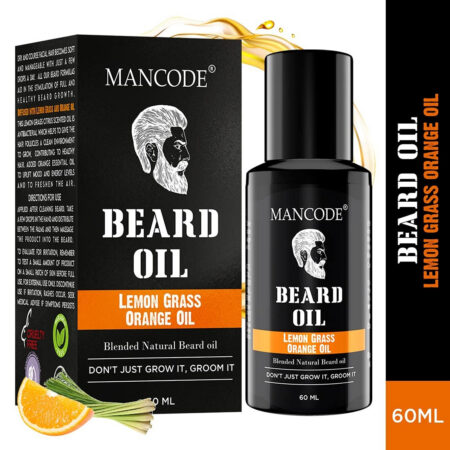 Mancode Beard & Hair Growth Oil - 60ml |With Lemon Grass & Orange Natural Oils